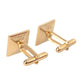 Gold Plated Brass Crystal Square Pin Cufflinks