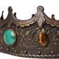 Bronze Brass Multicolor Crystal Crown Tiara Hat