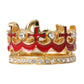 Gold Tone BrassCrystal Enamel DG CROWN Statement Ring