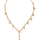 Gold Tone Chain Brass Beaded Statement Sicily Necklace