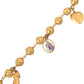 Gold Tone Chain Brass Beaded Statement Sicily Necklace