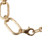 Gold Tone Brass Large Link Chain Jewelry Necklace