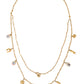 Gold Tone Chain Brass Charm Statement Sicily Necklace