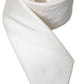 White Solid 100% Silk Adjustable Tie