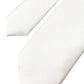 White Solid 100% Silk Adjustable Tie