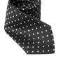 Black White Polka Dots 100% Silk Necktie Face Mask