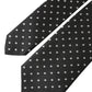 Black White Polka Dots 100% Silk Necktie Face Mask