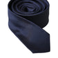 Blue Solid Silk Adjustable Tie Men