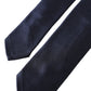 Blue Solid Silk Adjustable Tie Men