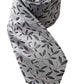 Gray Leaves 100% Silk Adjustable Tie