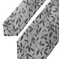 Gray Leaves 100% Silk Adjustable Tie