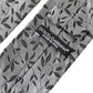 Gray Leaves 100% Silk Adjustable Tie