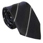 Black White Stripes Silk Adjustable Tie