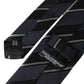 Black White Stripes Silk Adjustable Tie