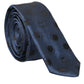 Dark Blue Logo 100% Silk Adjustable Tie