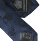 Dark Blue Logo 100% Silk Adjustable Tie