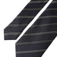 Black White Stripes Silk Adjustable Tie