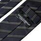 Black White Stripes Silk Adjustable Tie