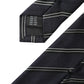 Black White Stripes Silk Adjustable Tie