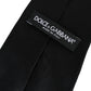 Black Solid Silk Adjustable Tie Men