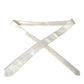 White Silk Blend Adjustable Tie Men