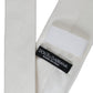 White Silk Blend Adjustable Tie Men