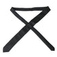 Black STAFF Patterned Cotton Adjustable Men Tie