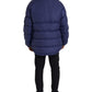 Navy Blue Quilted Windbreaker Puffer Jacket