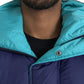 Navy Blue Quilted Windbreaker Puffer Jacket