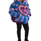 Multicolor Heart Logo Hooded Puffer Jacket