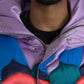 Multicolor Heart Logo Hooded Puffer Jacket