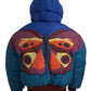 Multicolor Butterfly Hooded Puffer Jacket