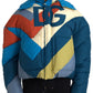 Multicolor Logo Windbreaker Puffer Jacket