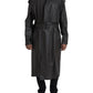 Black Matte Waterproof Leather Coat Jacket