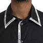 Black Collared Long Sleeve Cotton Casual Shirt