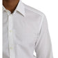 White Logo Cotton Men Dress GOLD Shirt