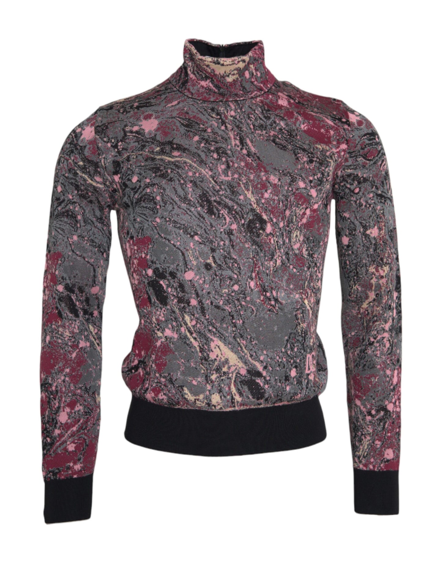 Multicolor Graphic Turtle Neck Men Sweater