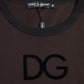 Brown DG Logo Crewneck Pullover Sweater