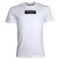 White Cotton DG Applique Men Casual T-shirt