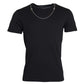 Black Cotton Silver Chain Short Sleeve T-shirt