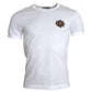 White Logo Embroidery Short Sleeve T-shirt