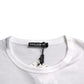 White Logo Embroidery Short Sleeve T-shirt