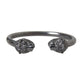 Black Rhodium Lion Bangle Bracelet Women