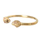 Gold CZ Lion Bangle Bracelet Women