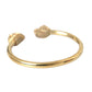 Gold CZ Lion Bangle Bracelet Women