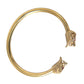 Gold CZ Lion Bangle Bracelet Women