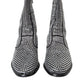 Black Rhinestone Crystal Chelsea Boots Shoes