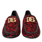 Red Black Leopard DG Loafers Formal Men Shoes