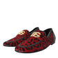 Red Black Leopard DG Loafers Formal Men Shoes