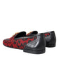 Red Black Leopard DG Loafers Formal Men Shoes